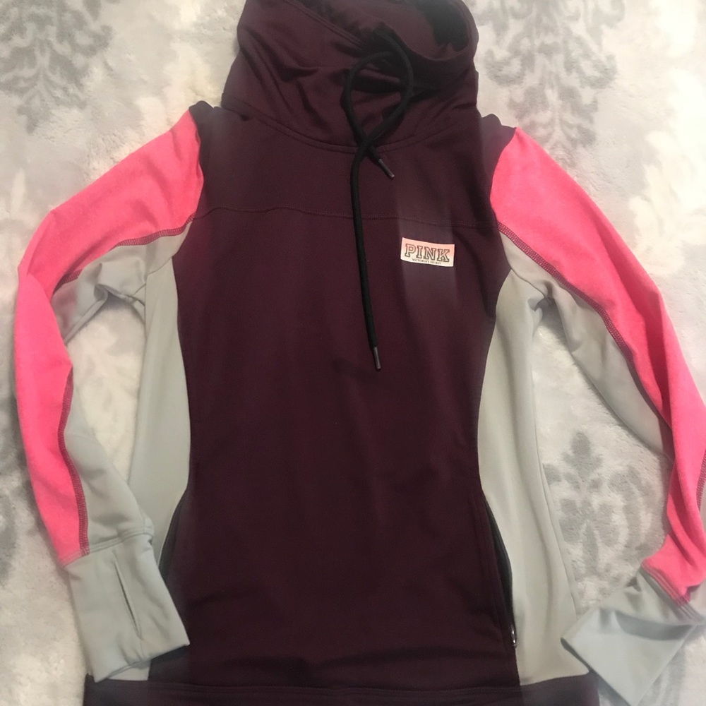 SUPER CUTE! VS PINK ULTIMATES COWLNECK PULLOVER-XS